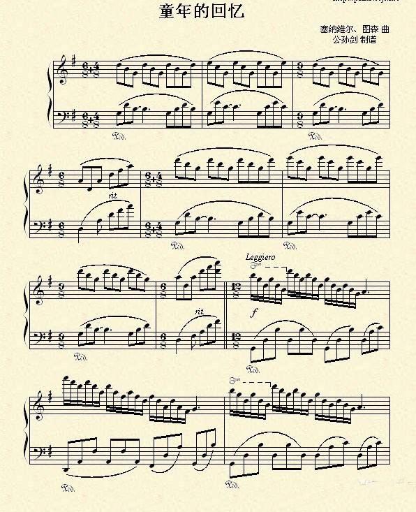 欣赏理查德·克莱德曼《童年的回忆》,附曲谱!