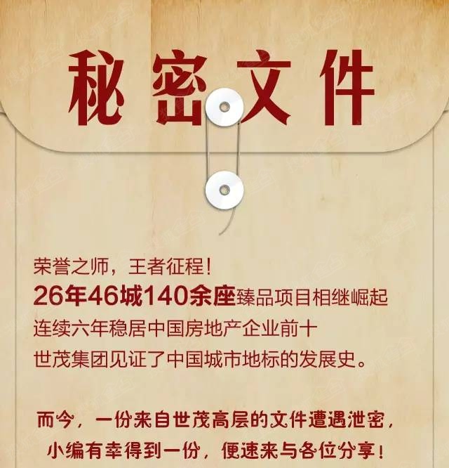 嘘!来自世茂高层的秘密文件