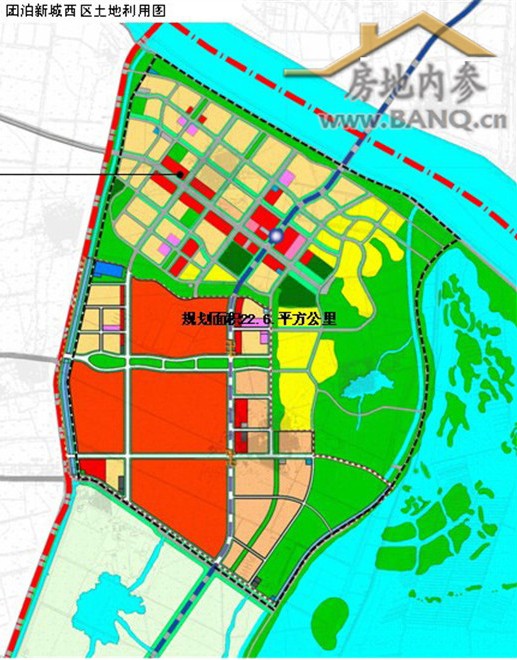 团泊湖西区"地解:津城大湖区,河湾依云郡