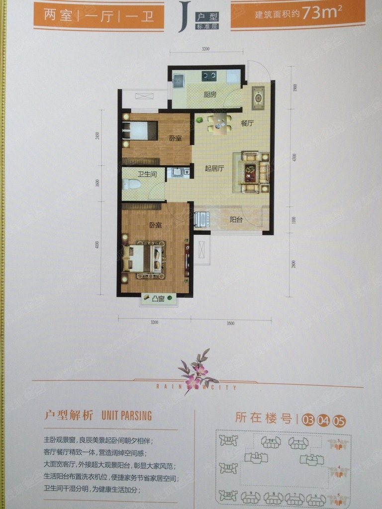 彩虹城3.4.5号楼户型图 出来了