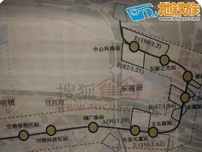 图:地铁2号线东丽湖具体设站规划图敲定