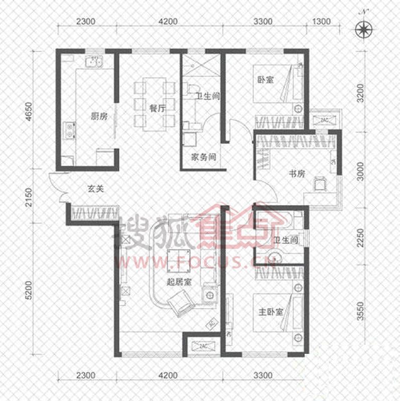 远洋城c4-b户型图户型