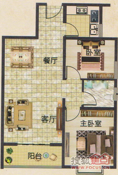 36平米两室_阳光佳苑户型图-渭南搜狐焦点网