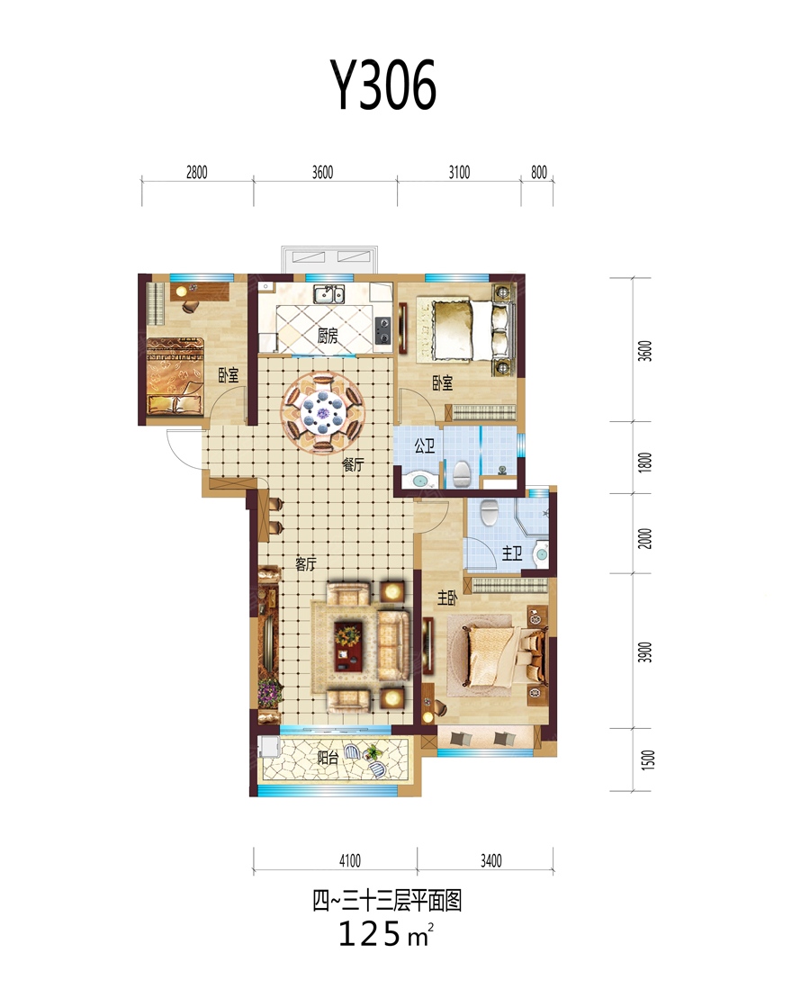 三居室最好的户型图 b_390666762.jpg