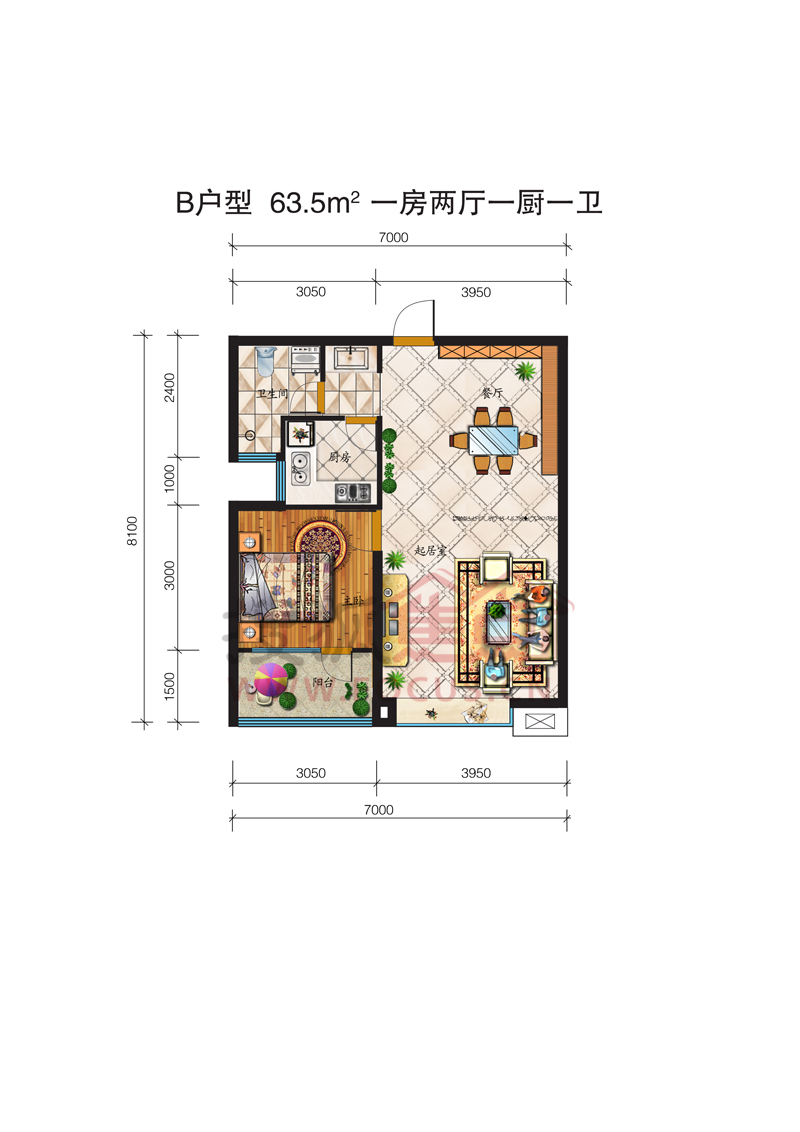 爱情公寓的户型图图片