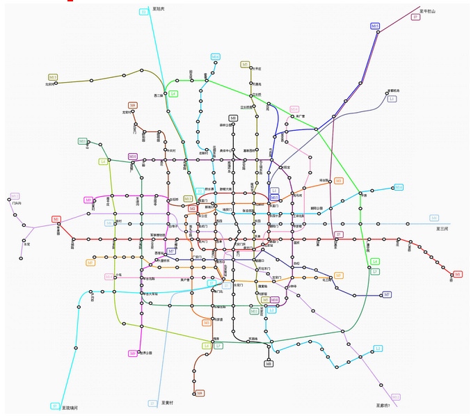 【留存】北京2020年地鐵規劃圖 看完震驚了