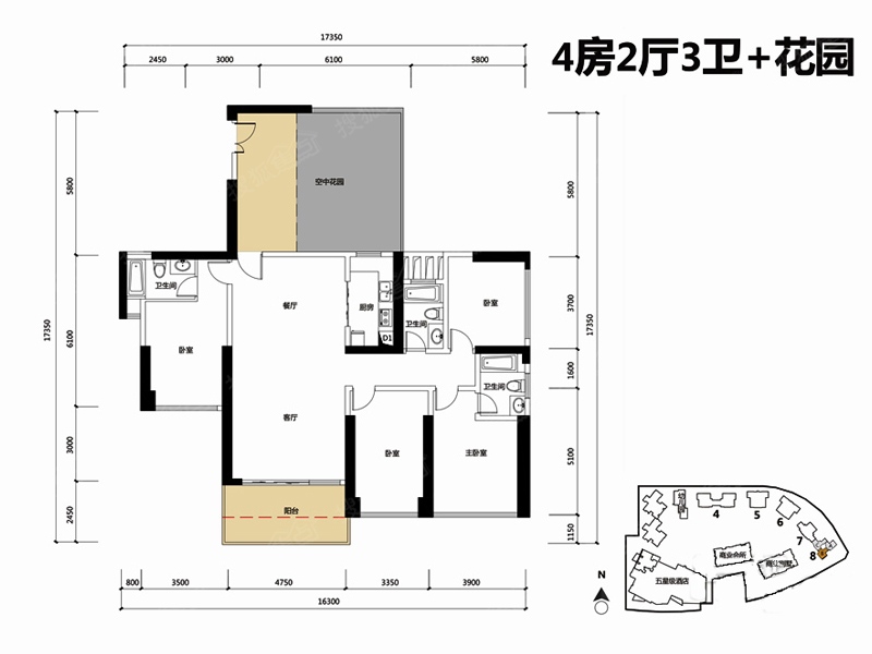 博林天瑞户型图图片