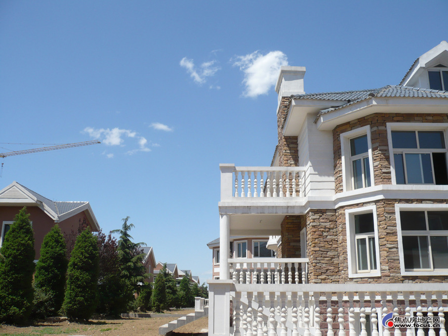 图:昨天去现场拍了几张东方美墅的实景图,大家拍拍砖!