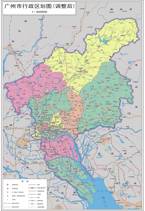 市政府印發行政區劃調整通知 廣州最新地圖出爐