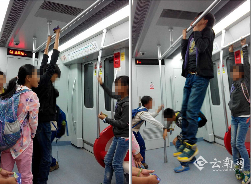 扔垃圾脱鞋甩米线吐槽昆地铁不文明现象