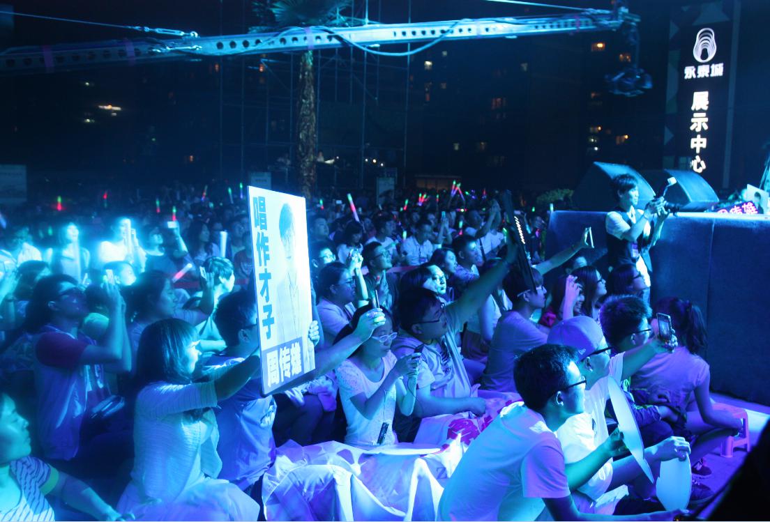 (永泰城群星演唱会现场热情的歌迷们)