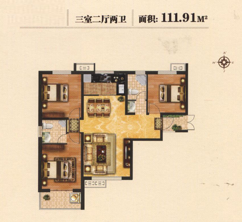 盛世春天16#楼a户型图