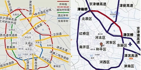 天津市快速路线路图图片