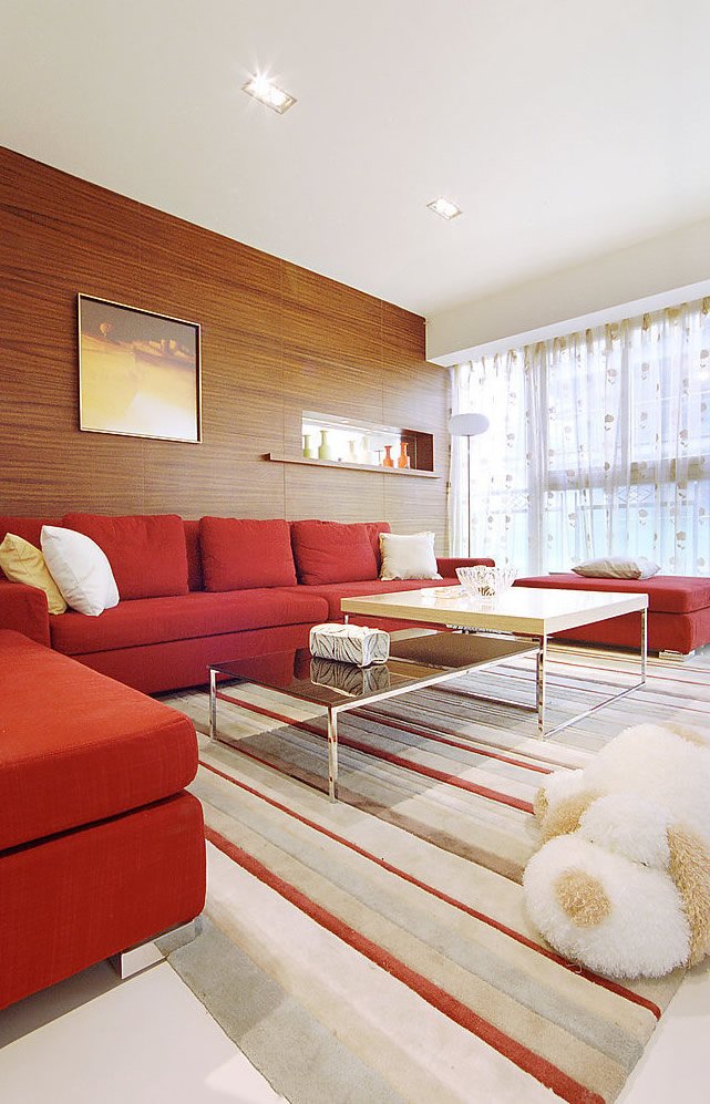 12款红色装修客厅设计效果 诱惑红热情的颜色