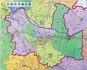 石家庄正式公布行政区划调整后的城区地图图