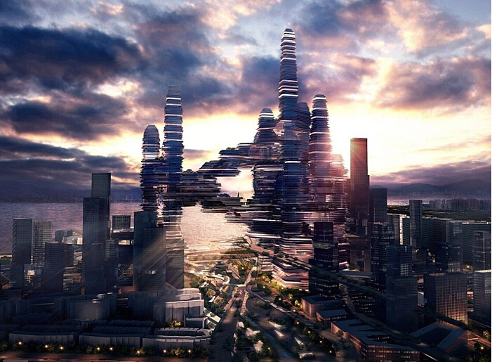 深圳有望建680米高空中城市(组图)