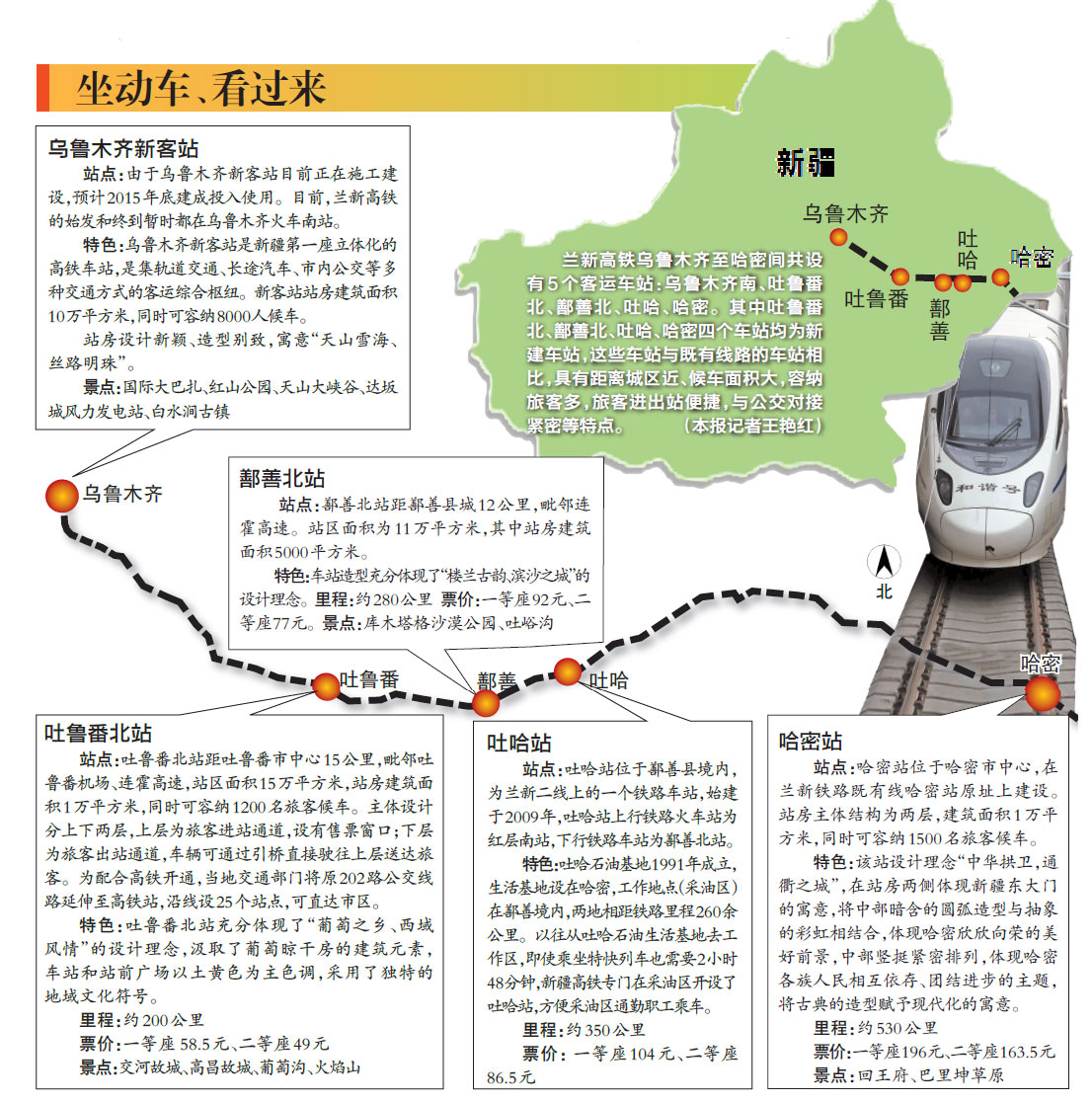 兰新高铁乌鲁木齐南至哈密段16日开通运营