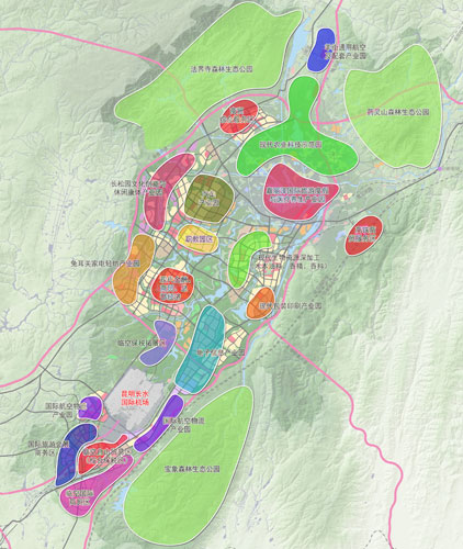 昆明长水航城规划图图片
