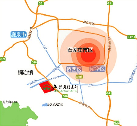 北国奥特莱斯主题购物公园区位图