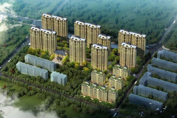 昶昊悦府一期鸟瞰效果图