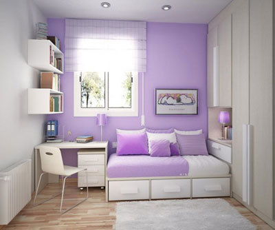 女孩子的房间 淡紫色图片