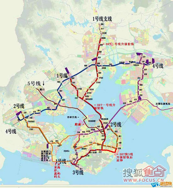 廈門輕軌線路規劃圖