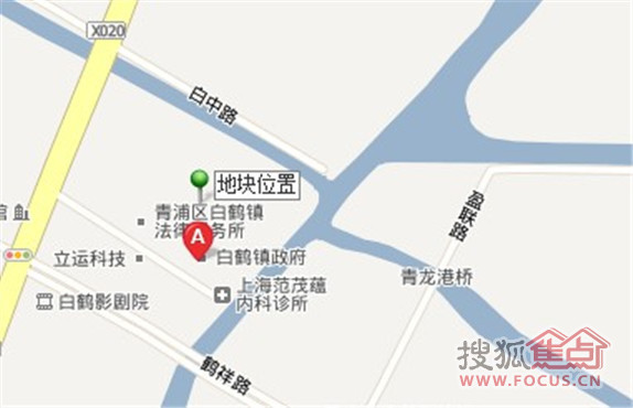 白鹤镇吴淞江北侧地块,位于青浦区白鹤镇飞入江苏省花桥镇范围内的