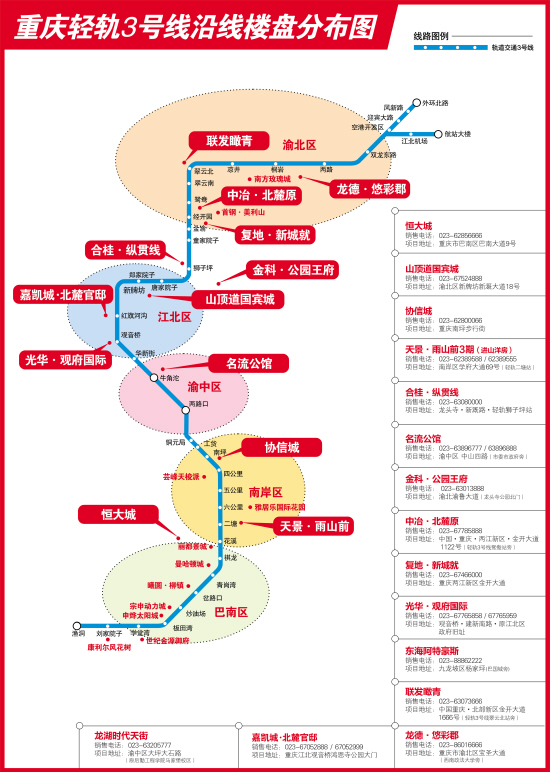 重庆轨道三号线全站点图片