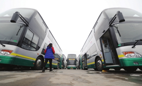 合肥20辆双层巴士今日上路 gps定位自动报站(图)