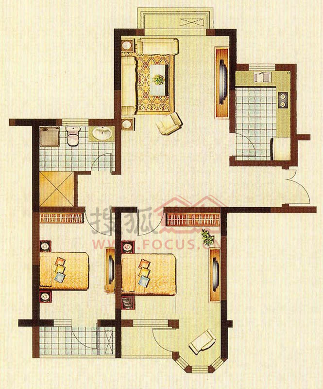 瑞士花园c3户型图