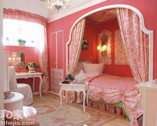 美丽梦幻公主房 八个粉色墙面扮柔美闺房组图