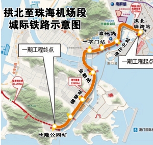 广珠城轨有望2016年延至横琴