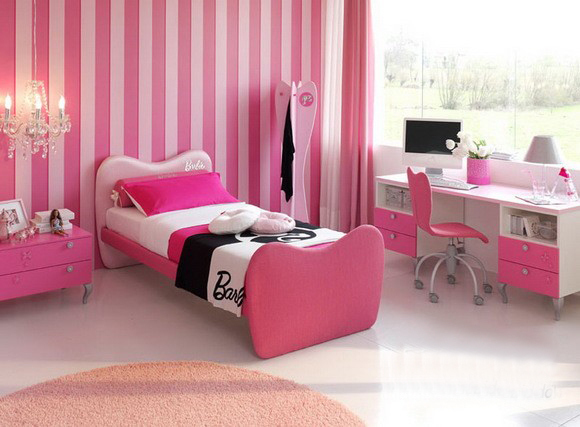 粉色衣柜公主梦 25款芭比娃娃主题卧室