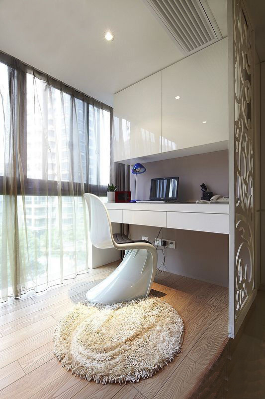 阳台改书房90平通透2居婚房