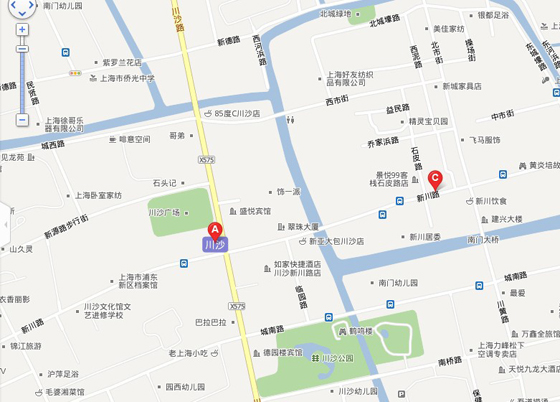 地铁二号线川沙站出口的新镇规划指示牌按照新的城市发展规划,川沙将