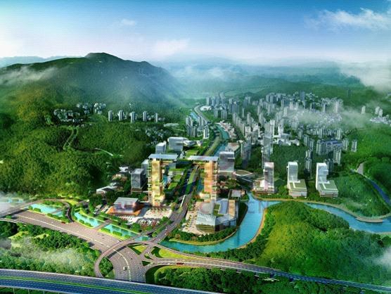 "长岭居"规划鸟瞰图.