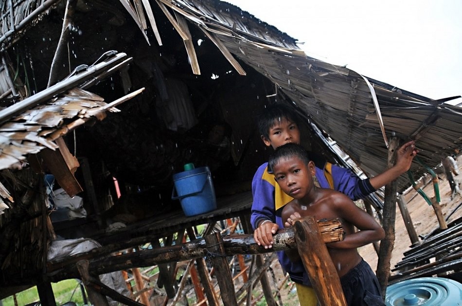 柬埔寨贫民窟图片
