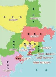 青島房價地圖受網友熱捧1秒鐘看懂我大青島房價