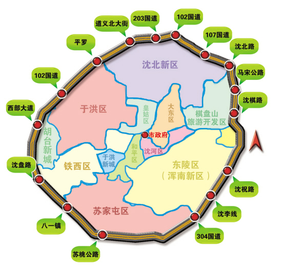 沈阳交通地图最新版图片