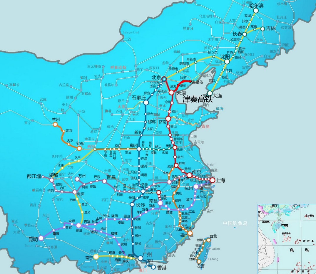 按线路规划,津秦高铁起点为天津西站,终点为秦皇岛站