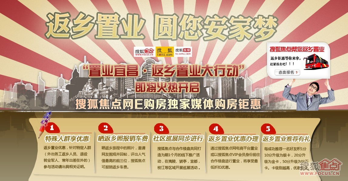 2013返乡置业潮:搜狐焦点宜昌岁末圆您购房梦