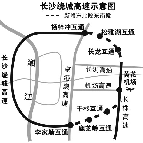 长沙市三环线路图图片