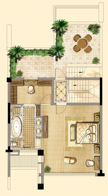 t户型3层-3室4厅4卫-211m