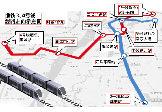 南昌地鐵3,4號線線路圖公佈-房產新聞-常州搜狐焦點網