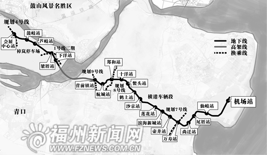 长乐地铁6号线线路图图片