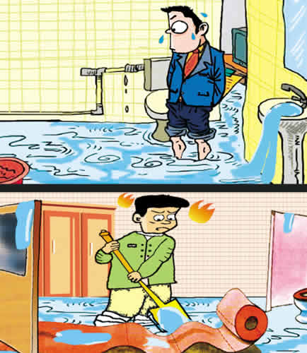 请问楼上漏水,楼下私自安阀门阻断楼上供水犯法吗?