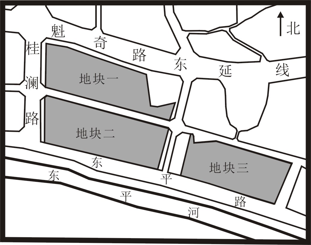 魁奇路地块示意图