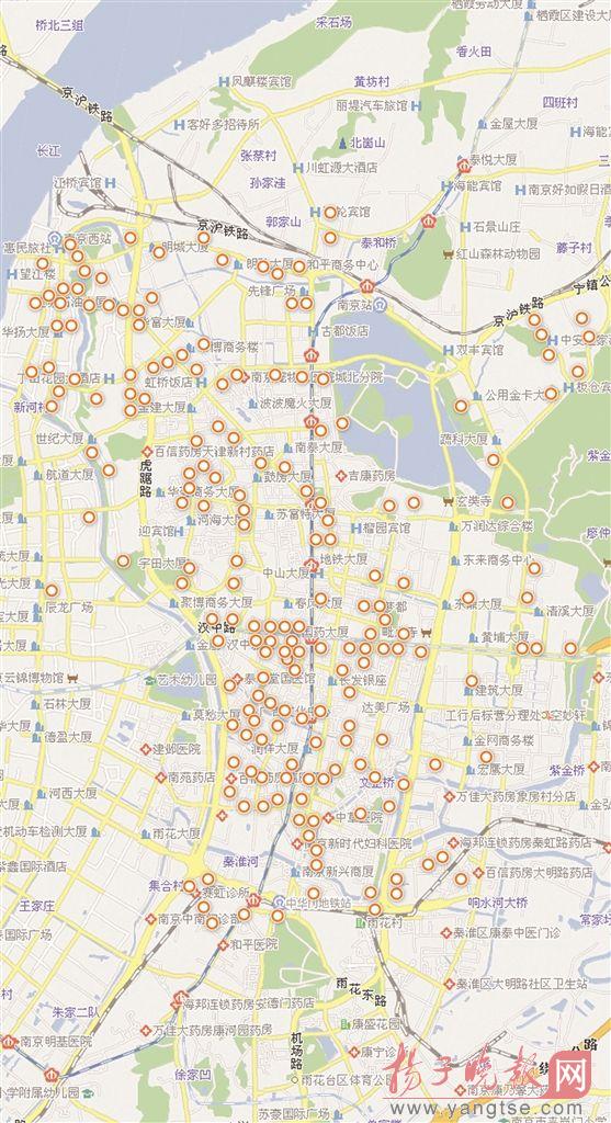 今年南京新添的公共自行车点都在这儿了