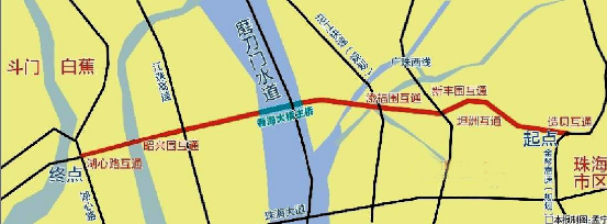 意义:香海大桥定位为珠海东西区第二通道,其建设将进一步完善珠海市东