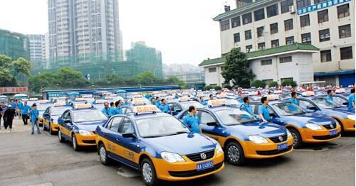 上海银建出租车图片